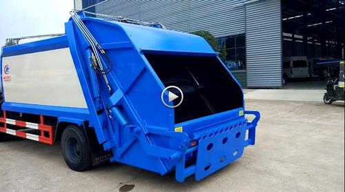 自动收垃圾车工作视频