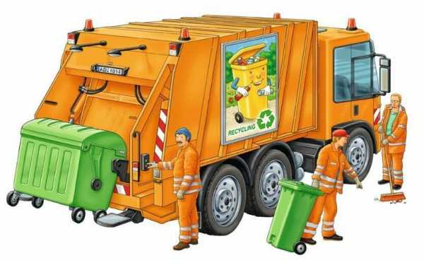 环卫垃圾回收-环卫收垃圾车图片卡通图